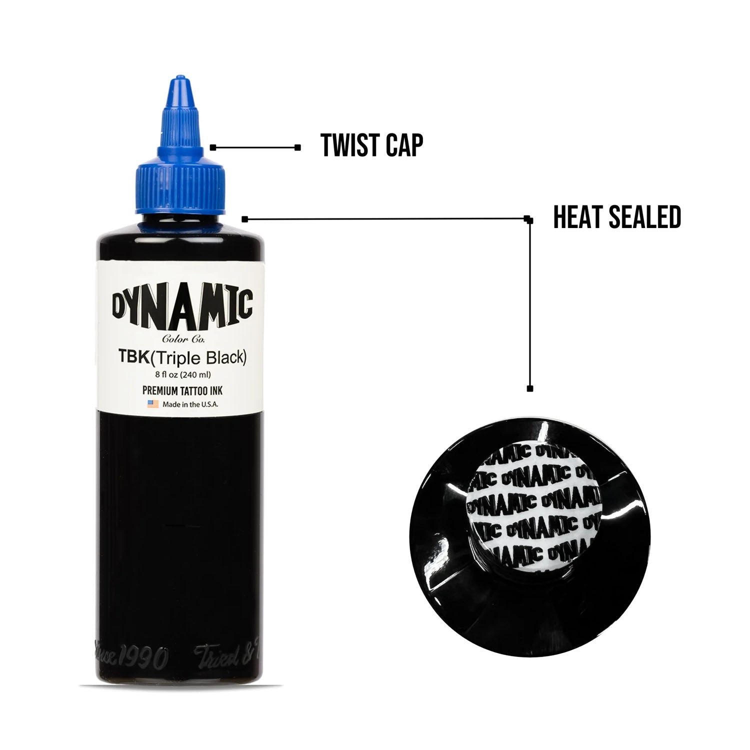 Dynamic Triple Black Tattoo Ink - 8oz