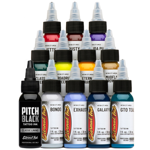 Eternal Motor City 12 Color Full Tattoo Ink Set - 1oz