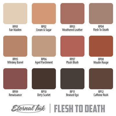 Eternal Ink Rich Pineda Flesh to Death Tattoo Ink Set (12ct) 1oz