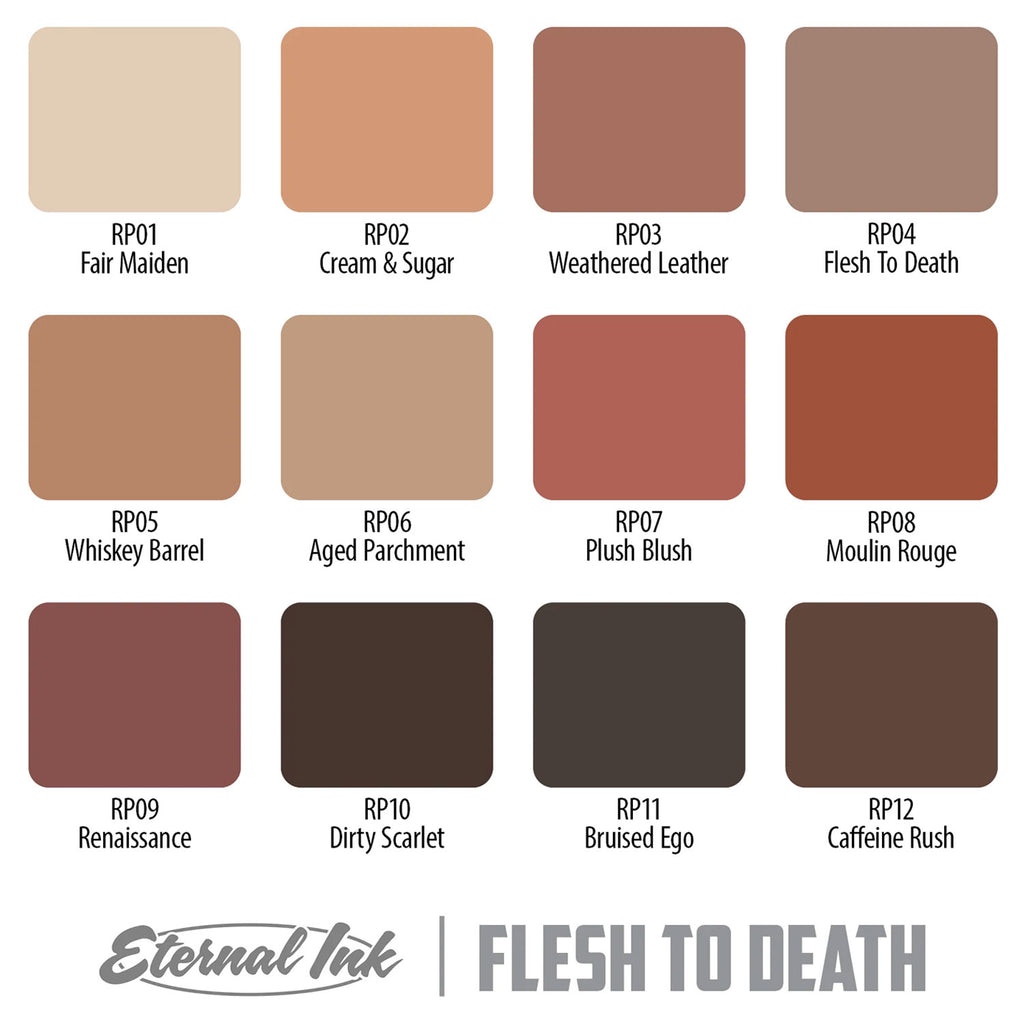 Eternal Ink Rich Pineda Flesh to Death Tattoo Ink Set (12ct) 1oz ...