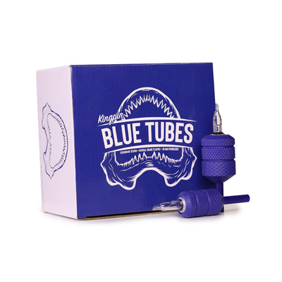 Blue Disposable Tubes Ergo Grip Angled Round GRP-BTE-AR1