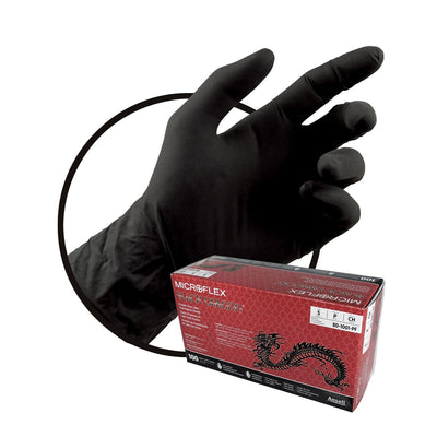 Black Dragon Powder Free Latex Gloves