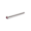 18 Gauge Nostril Pin Straight with Pressed Gem