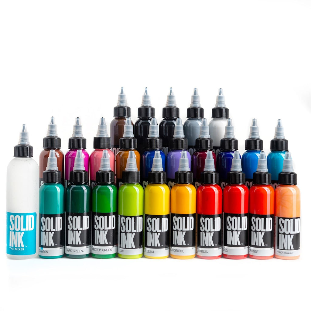 Sld Color Solid Ink PrePackaged 25 Color Fundamental Set – Kingpin Tattoo Supply