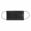 3-Ply Black Disposable Polyethylene Protective Face Mask - 50/Box