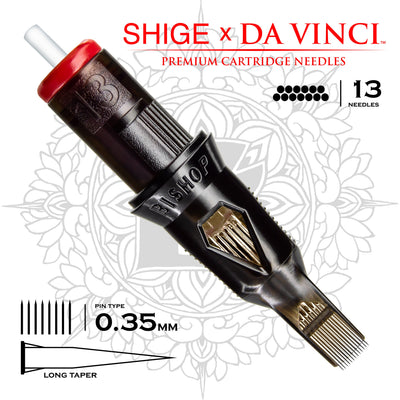 DA VINCI V2 Premium Cartridge Needles Shige Artist Series Magnums - Regular Gauge 12 Size 13 Long Taper - 1213M-LT