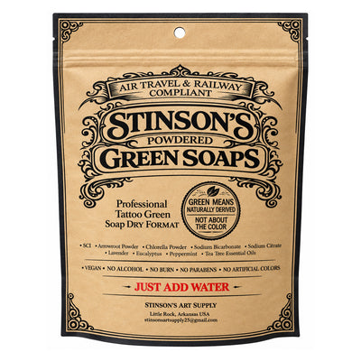 Stinson's Powdered Green Soap - 15 pouches per bag