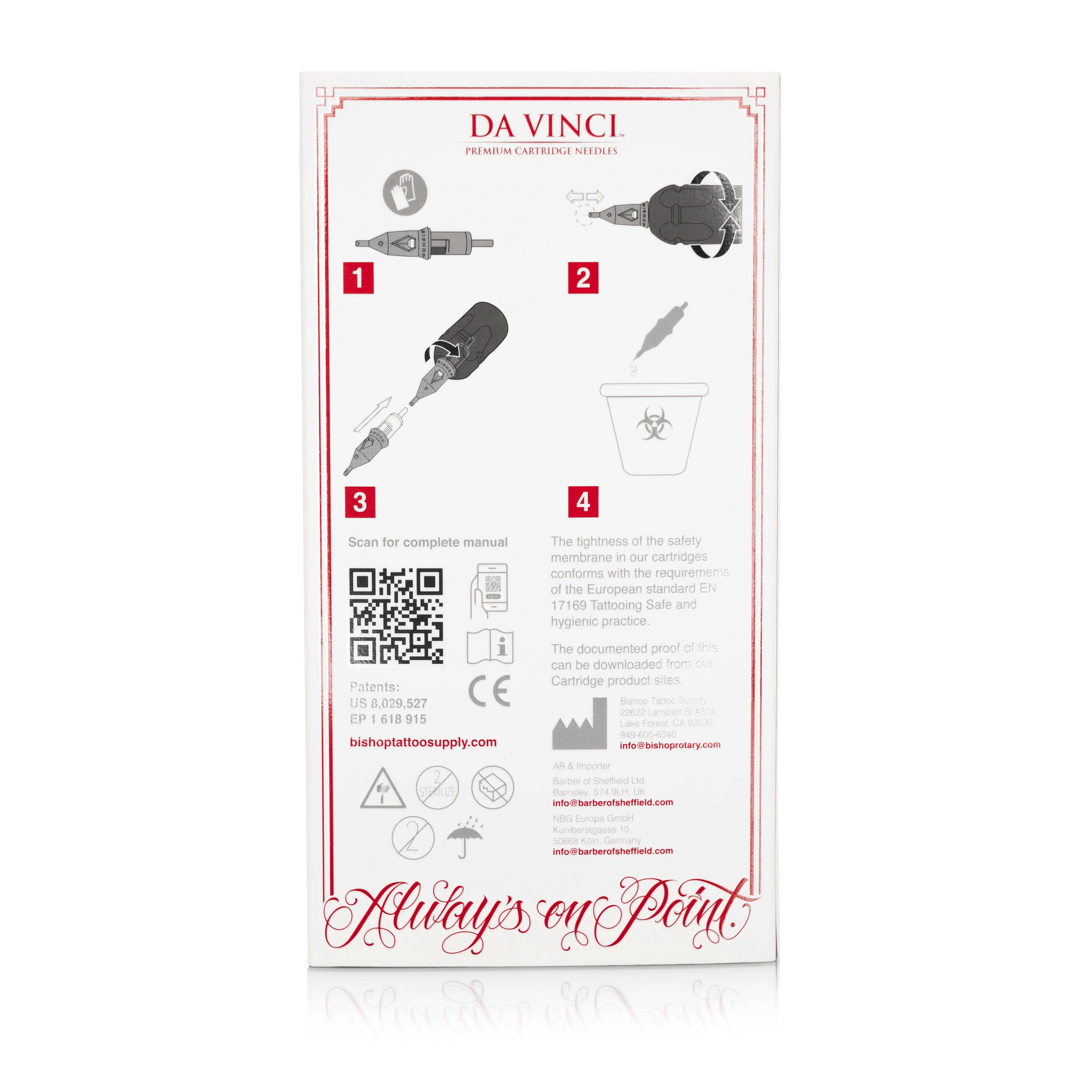 Bishop Da Vinci x Troshin Tattoo Cartridges | Precision 3RL Needles