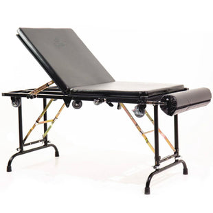 TATSoul X-Max Portable Tattoo Table Extended Height Black allows your clients to move more freely and allows the tattoo artist to better access the client.