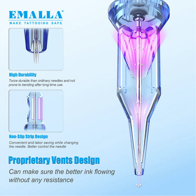 Emalla Eliot Cartridges - Round Liners - 0.22 - Long Taper