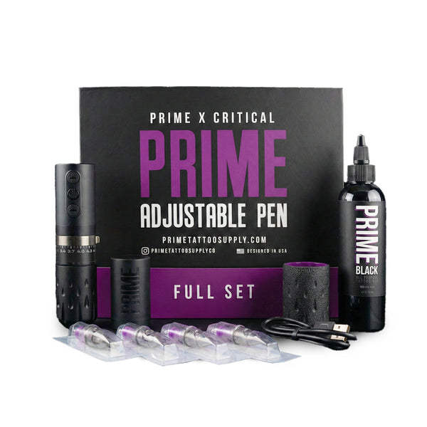 Critical x PRIME Adjustable Pen | 3.1–4.6mm Stroke Tattoo Machine